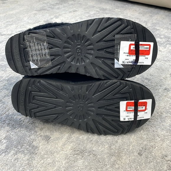 New UGG Mini Braid Boot Short Sheepskin Fur Black 1148930 Sz 5 - Picture 12 of 15